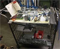 Rolling Metal Cart w/Contents
