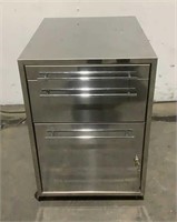 Rolling Stainless Steel Filing Cabinet