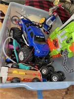 Tub Full Of Kids Toys, Cars, Nerf Gun Trucks