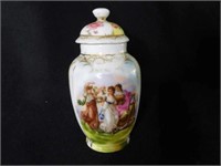 Vintage hand painted Austria urn, 5.5" tall -