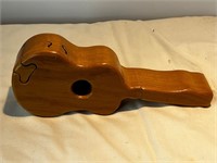 Vintage wooden guitar puzzle secret compartment