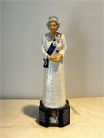 Queen Elizabeth II Figurine W Swarovski Crystals
