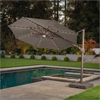 Sunbrella 11 ft Solar LED Cantilever Umbrella