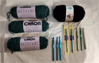 4 skeins of Yarn + Crochet Hooks