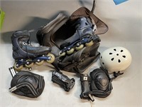 Bag w/set of roller blades & accessories