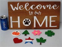 Welcome to Our Home w Changeable Symbols