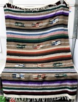 Large Woven Mexican Blanket 83" x 51"