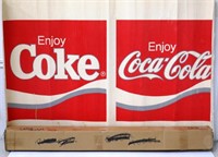 Vintage Coke Coca-Cola Corrugated Paper Sign