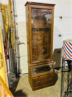 7 ft tall etched glass gun cabinet