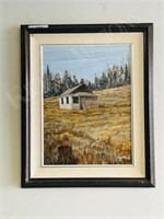 framed acrylic on panel,"Homestead" Coughlin