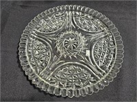 Vtg. Anchor Hocking Pressed Glass Serving Plate