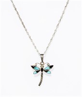 Jewelry Sterling Silver Dragonfly Pendant Necklace