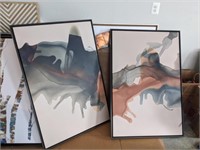 THREE (3) FRAMED CANVASES