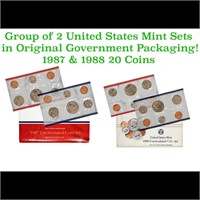 Group of 2 United States Mint Set in Original Gove