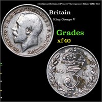 1911 Great Britain 3 Pence (Threepence) Silver KM#