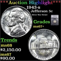 ***Auction Highlight*** 1943-s Jefferson Nickel 5c