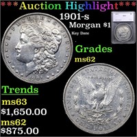 ***Auction Highlight*** 1901-s Morgan Dollar $1 Gr
