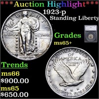 ***Auction Highlight*** 1923-p Standing Liberty Qu