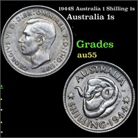 1944S Australia 1 Shilling 1s Grades Choice AU