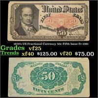 1870's US Fractional Currency 50c Fifth Issue Fr-1