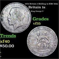 1923 Britain 1 Shilling 1s KM# 816a Grades vf++