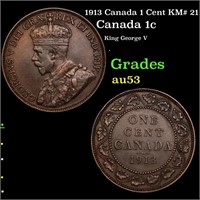 1913 Canada 1 Cent KM# 21 Grades Select AU