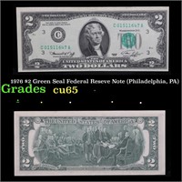 1976 $2 Green Seal Federal Reseve Note (Philadelph