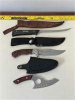 3 Knives w/Sheaths