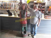 WOODEN CIGAR INDIAN 6 FOOT TALL-PICK UP