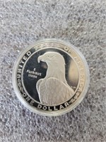 one dollar 1983 l.a. olympic coin