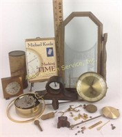 Assortment of clock parts, Marking Time