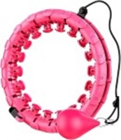 Weighted Smart Hula Hoop for Adults and Kids-Pink