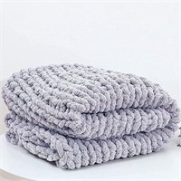 HYGGE & CWTCH CHUNKY KNIT BLANKET 50X60IN (COLOR