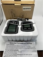 Remote meat thermometer with dual probe
