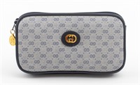 Vintage Gucci Navy Blue Clutch or Cosmetic Bag