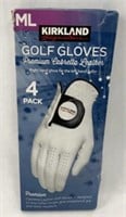 Kirkland 4 pk Leather Golf Gloves