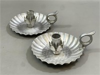 Lot of 2 Everlast Forged Aluminum Candle Holders