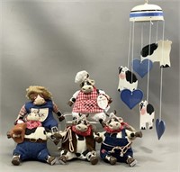 Russ Cowpokes & Ceramic Cow Wind Chime