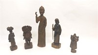 (5) Wooden Statues