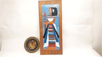 Egyptian Tile Art & Mother of Pearl Inlaid Charger
