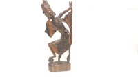 20" Wood Carving of a Woman Dancing