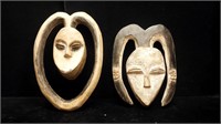 (2) African Accents Wooden Masks