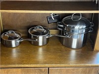Standard pots with lids stainless