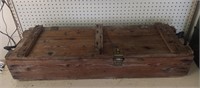 Large old wooden military crate