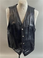 *Vintage Leather Vest by Genuine Leather Size M