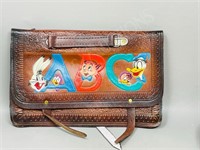 hand tooled leather purse - Disney art