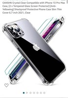 Canshn clear phone case for iphone 13 pro max