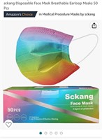 Sckang disposable face mask 50 count