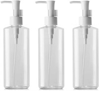 3PCS Cleansing Oil Plastic Bottles with Pump Head