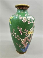 Cloisonne Vase- 10" Vintage (Damaged)